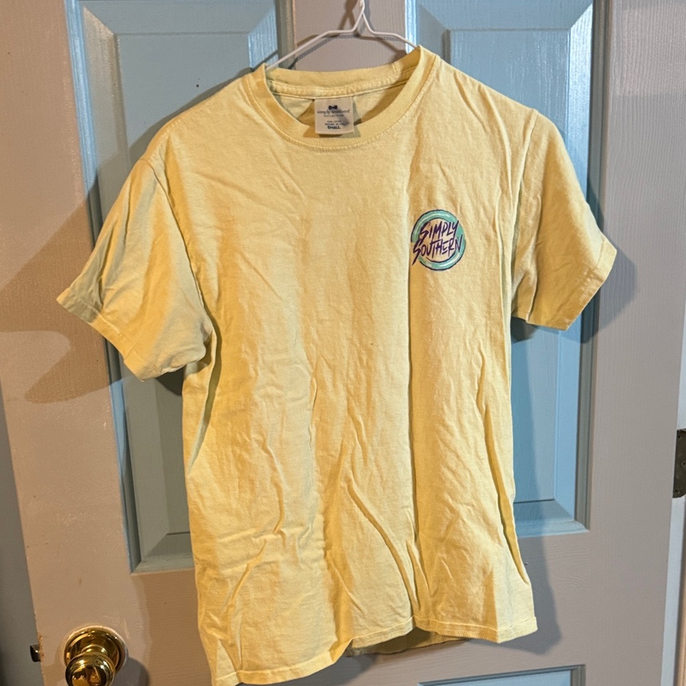 Simply Southern Light Yellow Short Sleeve Tee